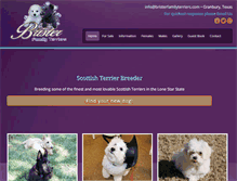 Tablet Screenshot of bristerfamilyterriers.com